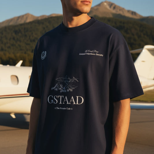 Gstaad Private Club Navy T-shirt