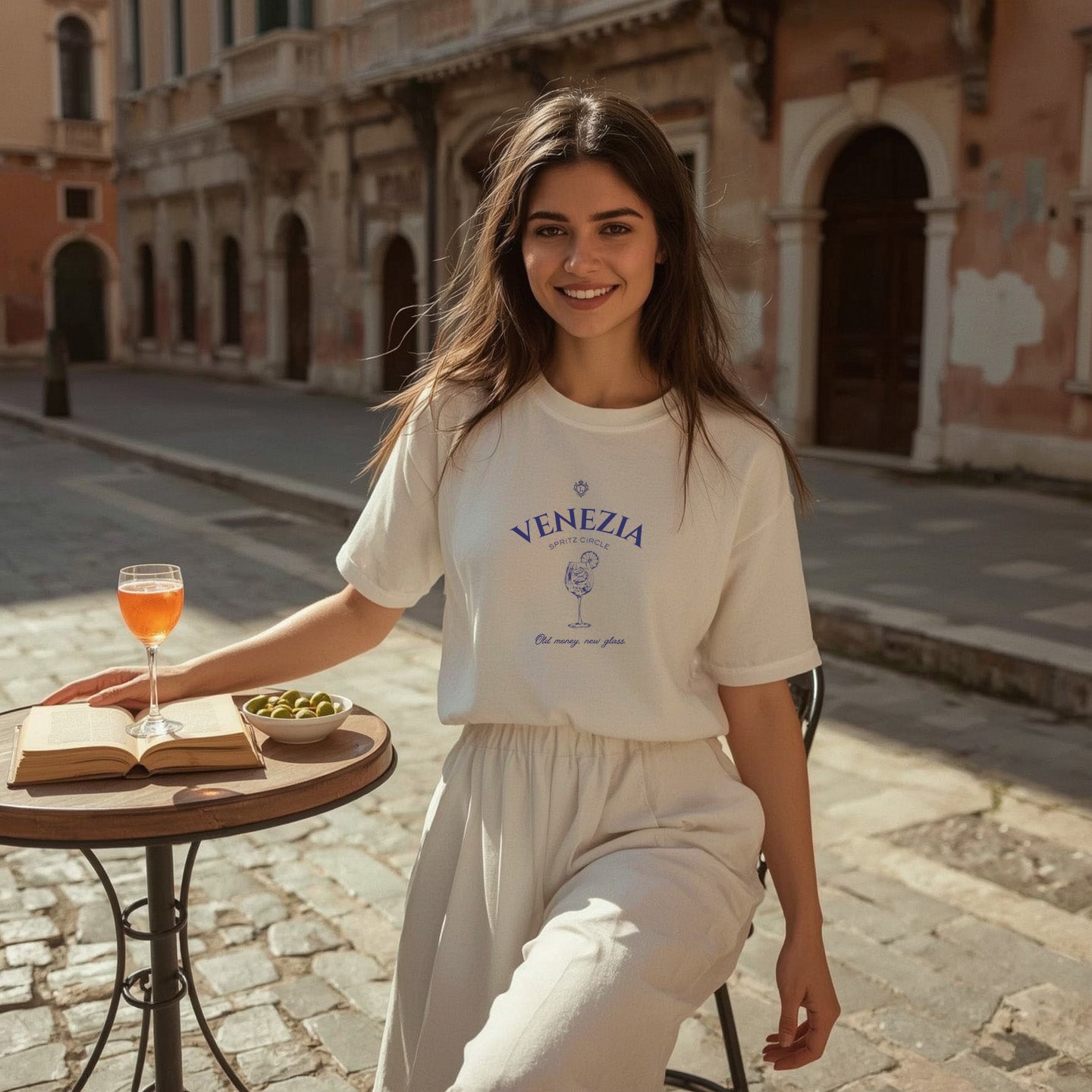 Venezia Spritz Club T-Shirt – Italian Summer Elegance with a Twist