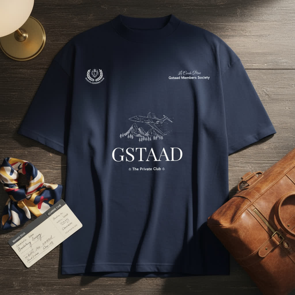 Gstaad Private Club Navy T-shirt
