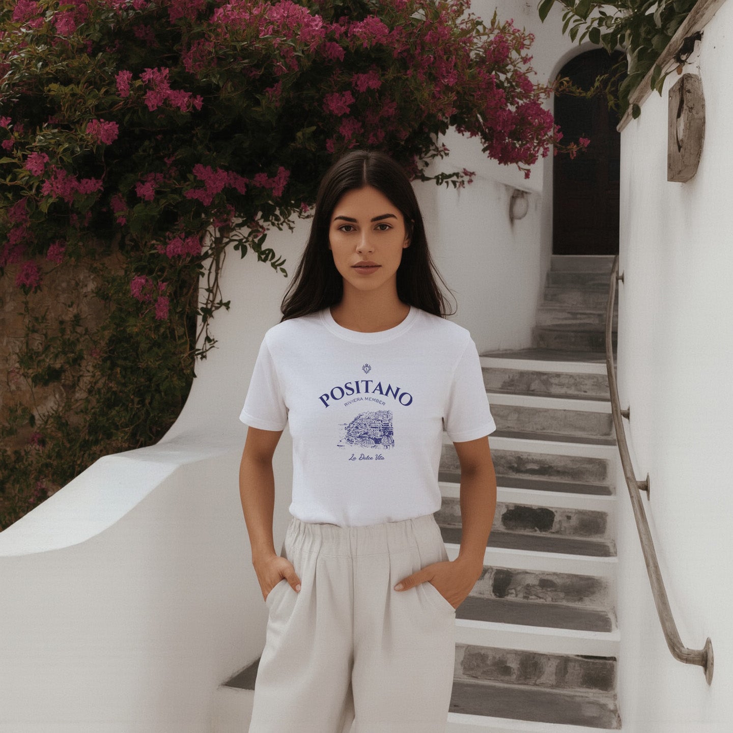 Positano Riviera Member T-Shirt – Timeless Charm from the Italian Coast