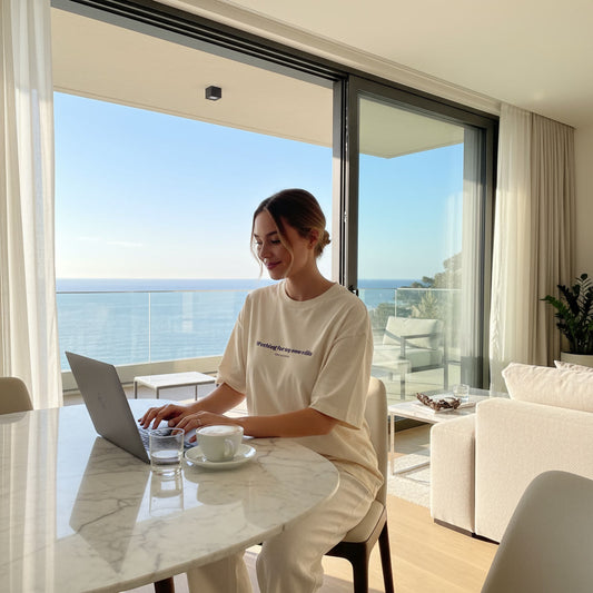 Working for My New Villa Ecru T-shirt