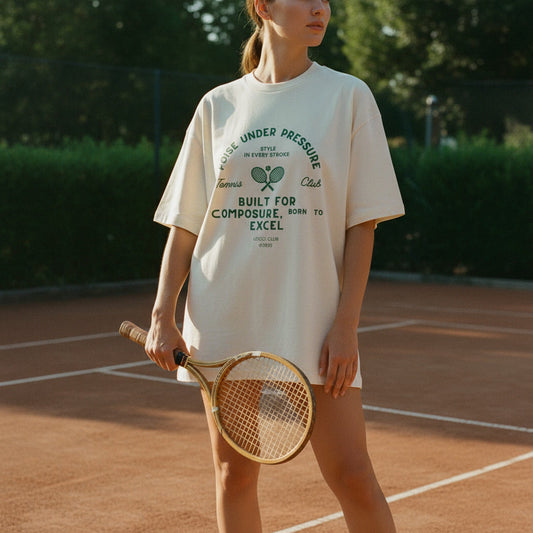 Poise Under Pressure Ecru T-shirt