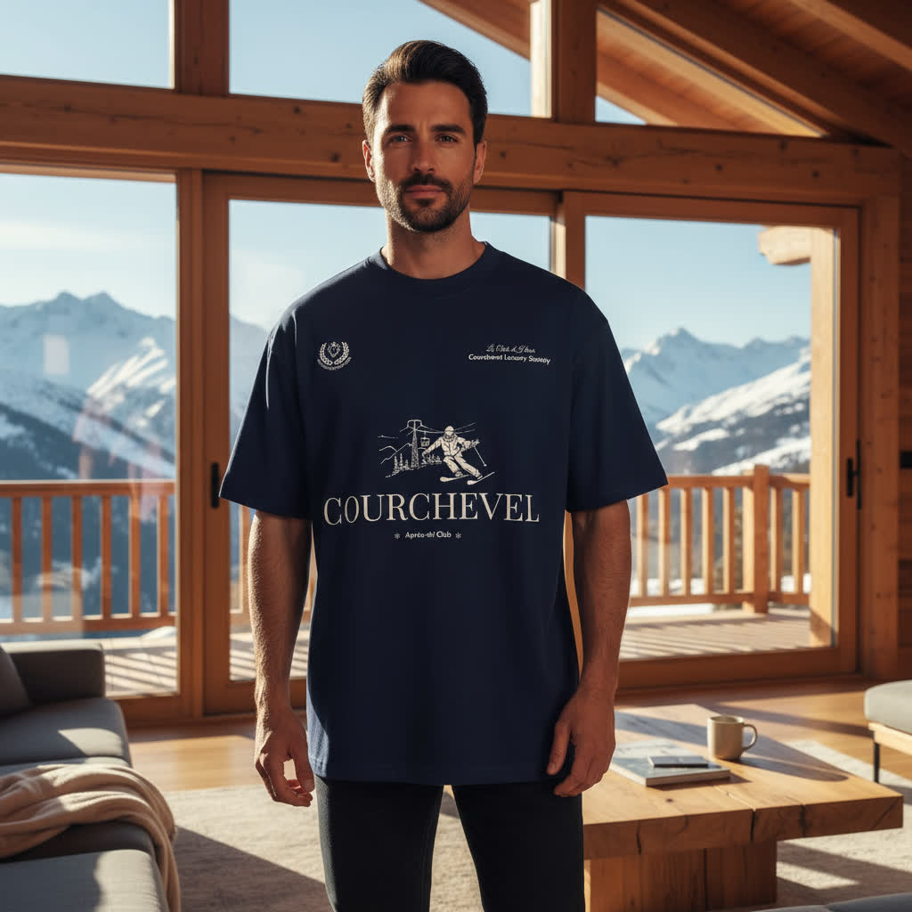 Courchevel Après-Ski Club Navy T-shirt