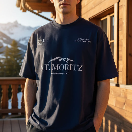 St. Moritz Alpine Club Navy T-shirt