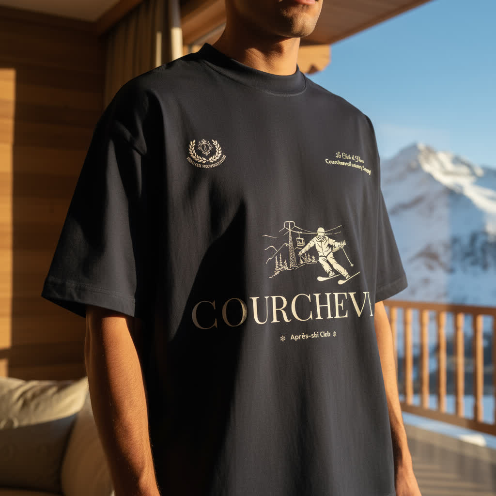 Courchevel Après-Ski Club Navy T-shirt