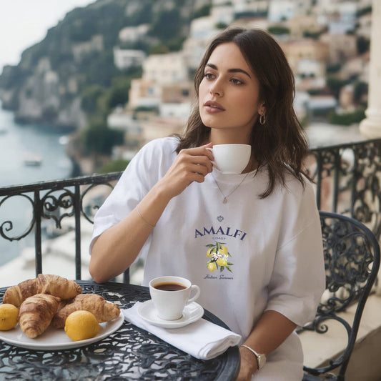 Amalfi Riviera Member T-Shirt | Classic Italian Elegance by the Sea