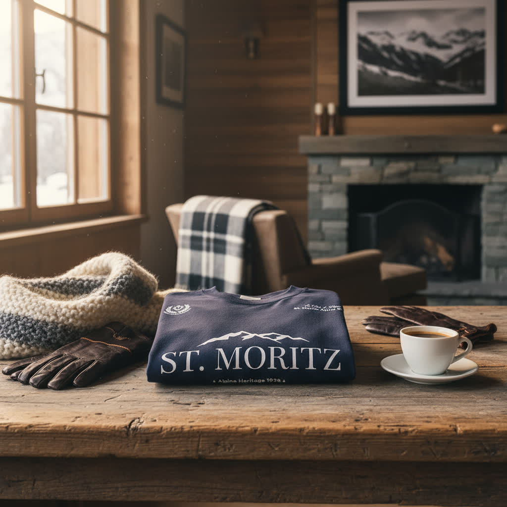 St. Moritz Alpine Club Navy T-shirt