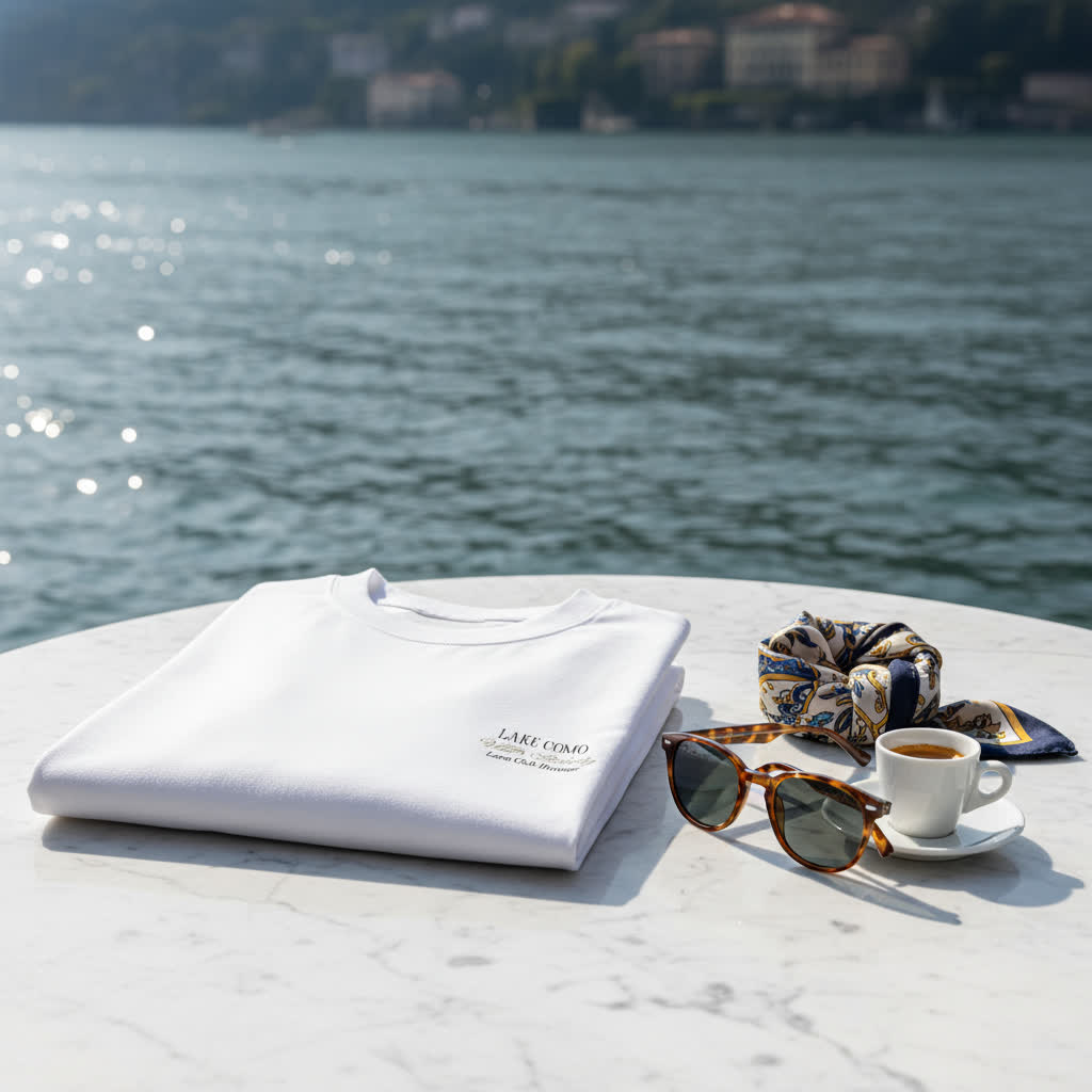 Lake Como Society White T-shirt