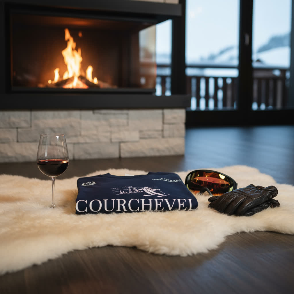 Courchevel Après-Ski Club Navy T-shirt