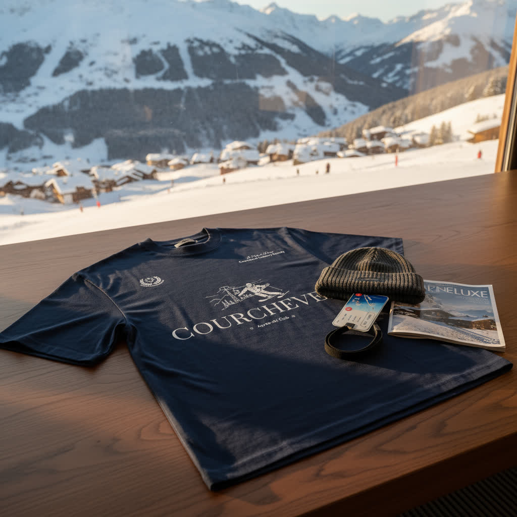 Courchevel Après-Ski Club Navy T-shirt