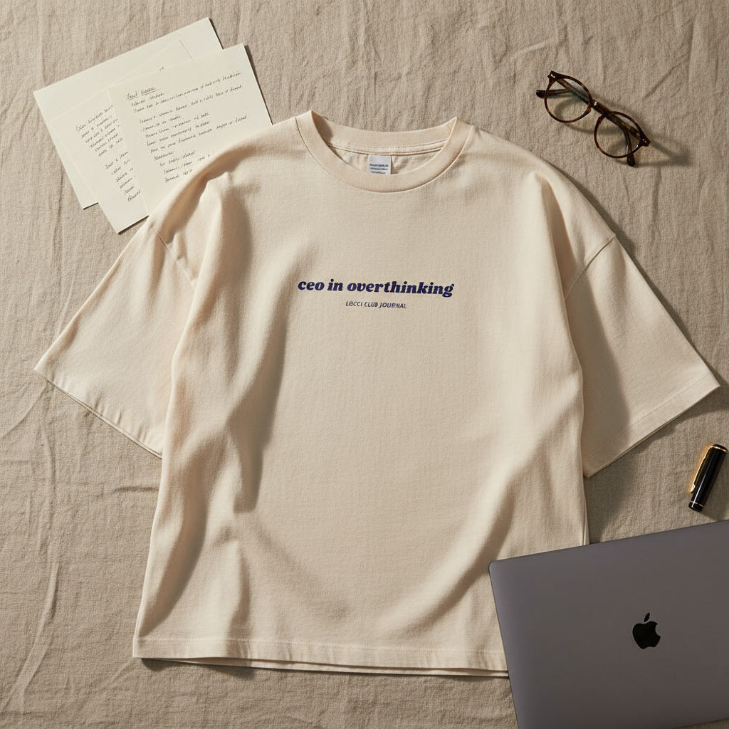 CEO in Overthinking Ecru T-shirt