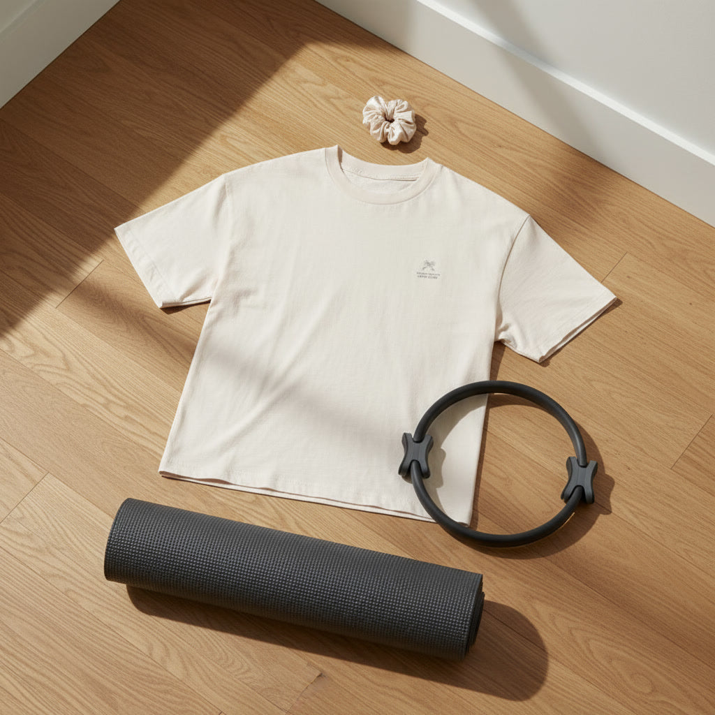 Monday Pilates Club Ecru T-shirt