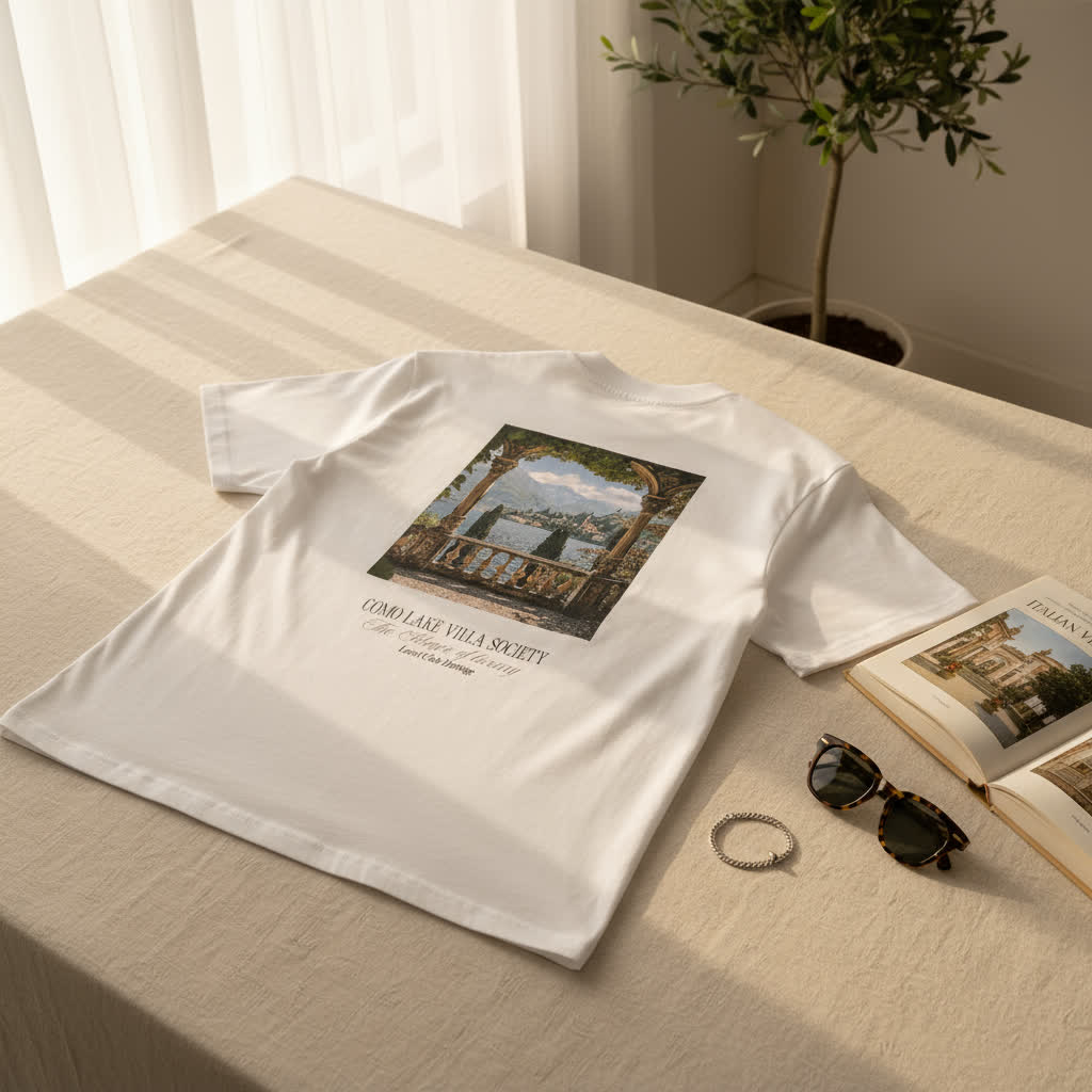 Lake Como Society White T-shirt