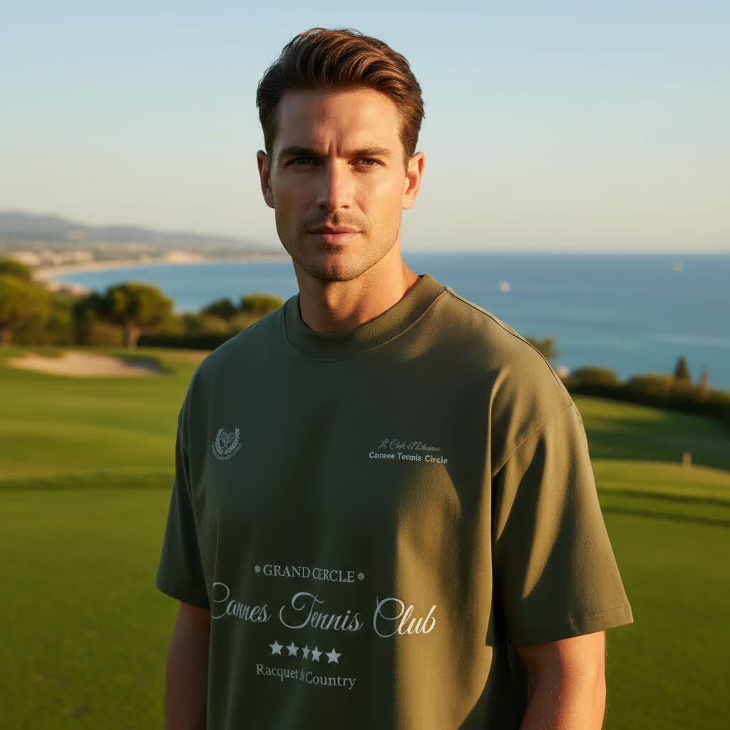 Cannes Tennis Club Green Tshirt