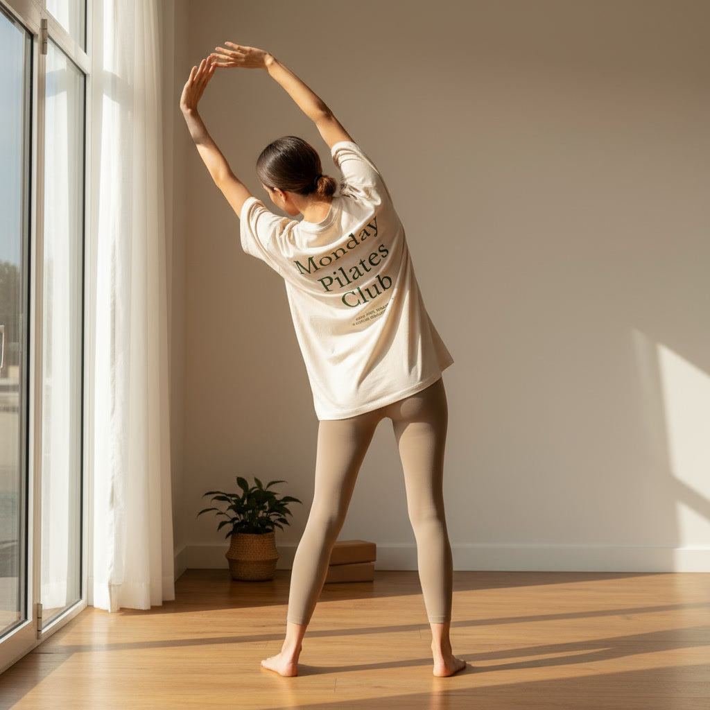 Monday Pilates Club Ecru T-shirt