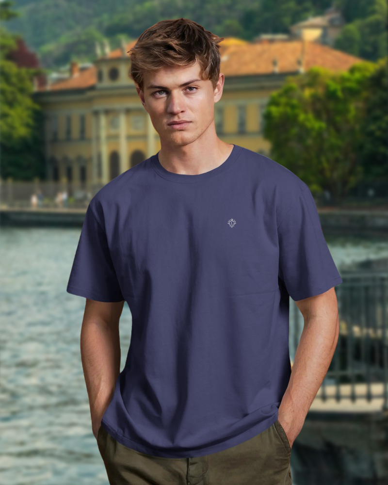 Locci Club Signature Tee Unisex Blue Navy | Timeless Minimalism with Quiet Prestige